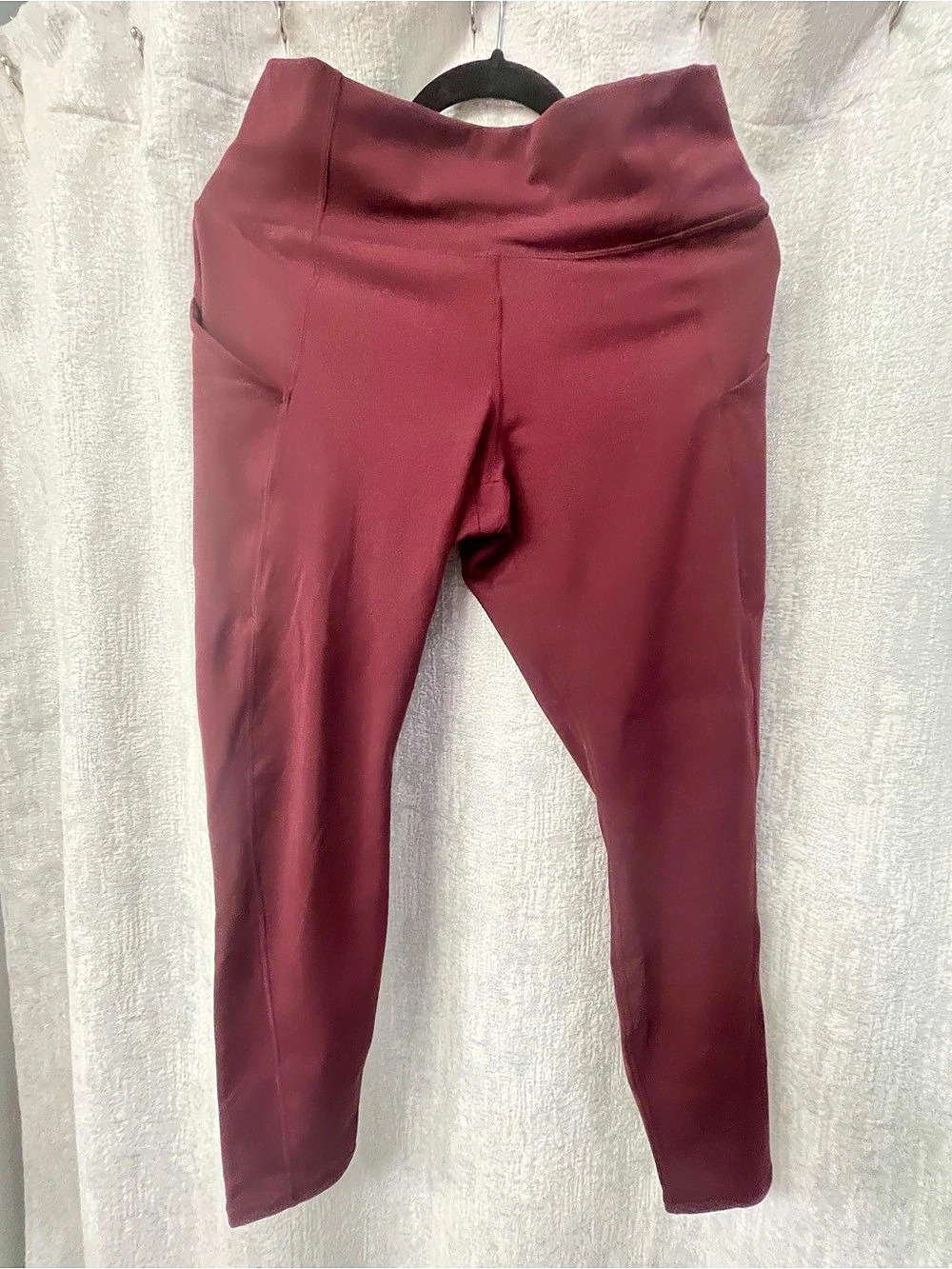 Fabletics PowerHold High-Waisted Pocket Legging Burgundy XXL